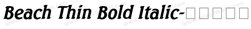 Beach Thin Bold Italic字体转换